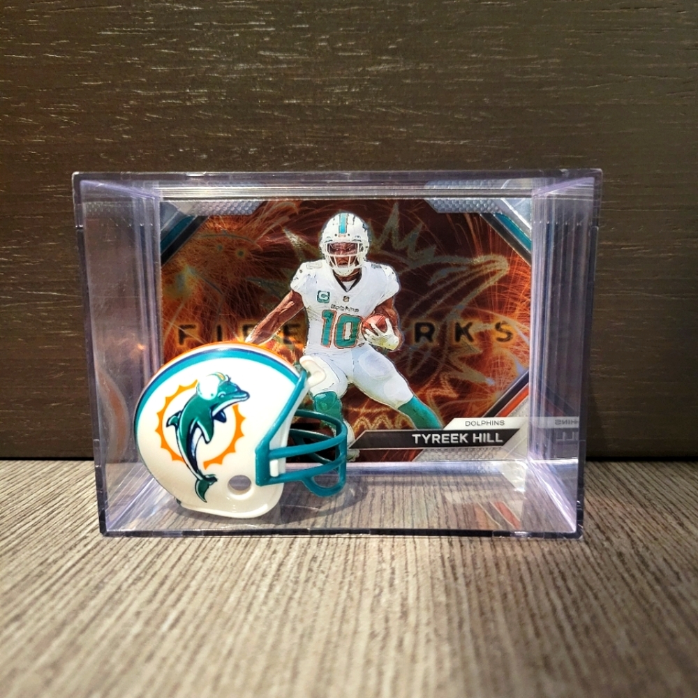Tyreek Hill Miami Dolphins Mini Helmet Football Sports Box